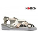 SANDALIA NOTTON CUÑA METALIZADA