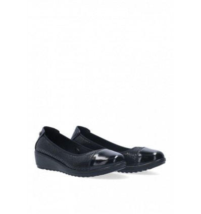 Bailarina confort combinado en color neg