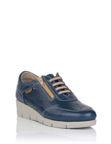 ZAPATP PIEL METAL PICADA CON CREMALLERA