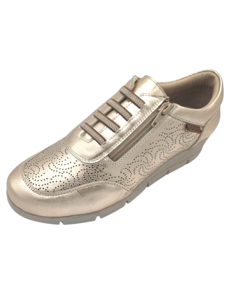 ZAPATP PIEL METAL PICADA CON CREMALLERA