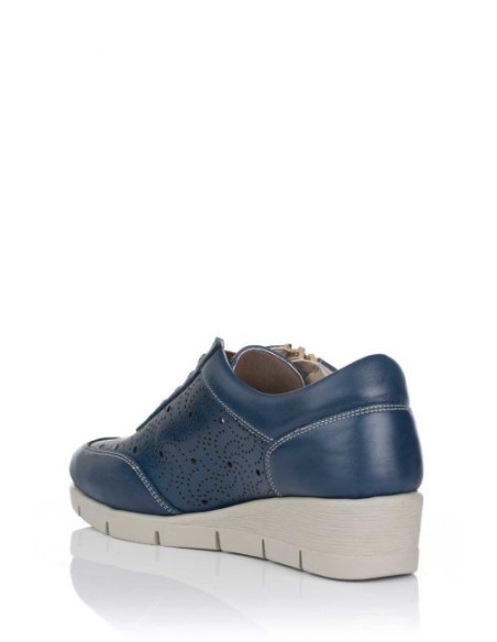 ZAPATP PIEL METAL PICADA CON CREMALLERA