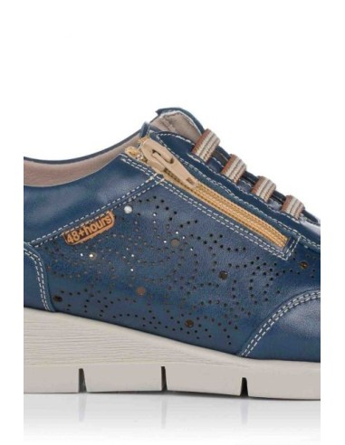 ZAPATP PIEL METAL PICADA CON CREMALLERA