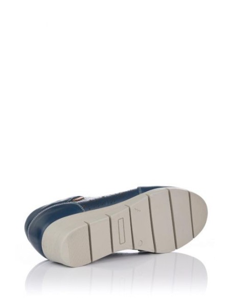 ZAPATP PIEL METAL PICADA CON CREMALLERA