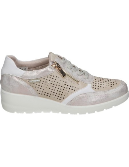 ZAPATO AMARPIES CUÑA BAJA PIEL PICADA CO