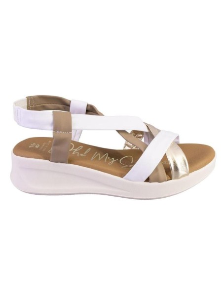 SANDALIA PIEL SUAVE 5655 BLANCO COBRE