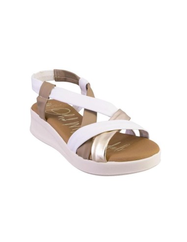 SANDALIA PIEL SUAVE 5655 BLANCO COBRE