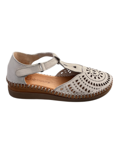 SANDALIA 48+HOURS PIEL CREMA 2