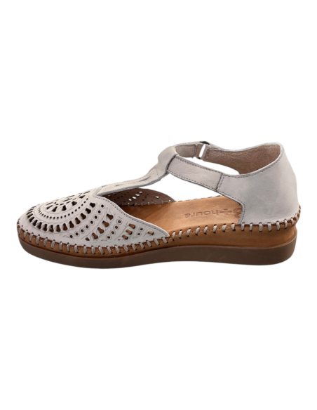 SANDALIA 48+HOURS PIEL CREMA