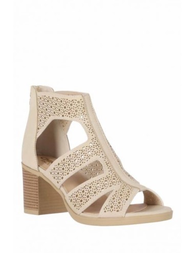 SANDALIA PIEL VEGANA TACON MEDIO