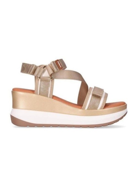 SANDALIA TEJIDO CUÑA BAJA