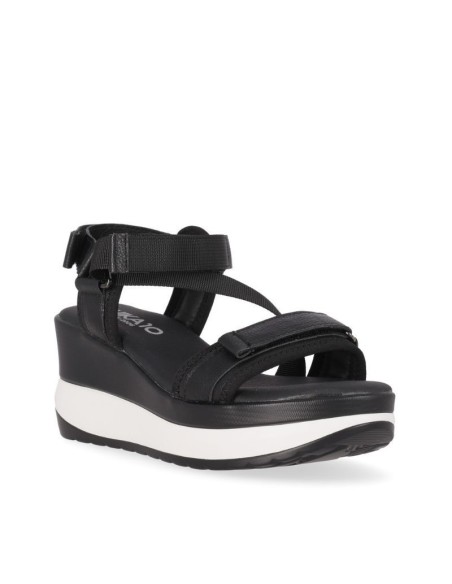 SANDALIA TEJIDO CUÑA BAJA