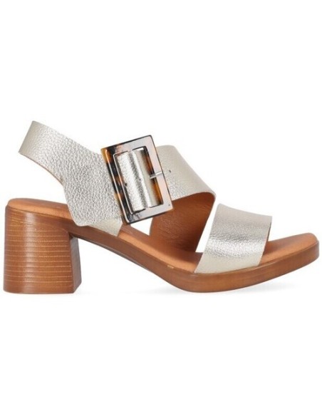 SANDALIA PIEL TACON MEDIO