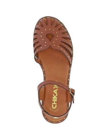 SANDALIA PIEL PLANA PUNTERA CERRADA